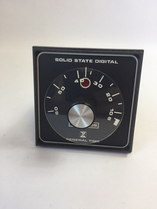 GENERAL TIME Q20B 60A 2A 000 SOLID STATE DIGITAL 60SEC 117VAC RELAY OUTPUT 120V