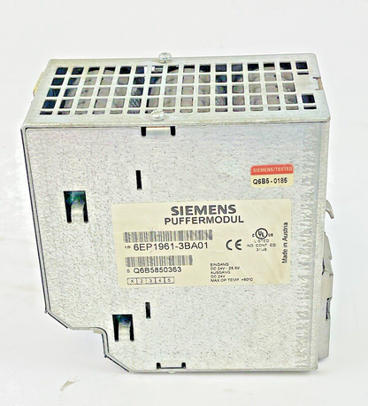 SIEMENS - 6EP1961-3BA01 - PUFFERMODUL - 24-28.4 VDC, SITOP PWR SUPP, DIN-RAIL MT