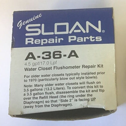 SLOAN A-36-A REPAIR PARTS 4.5GPF/17.0LPF