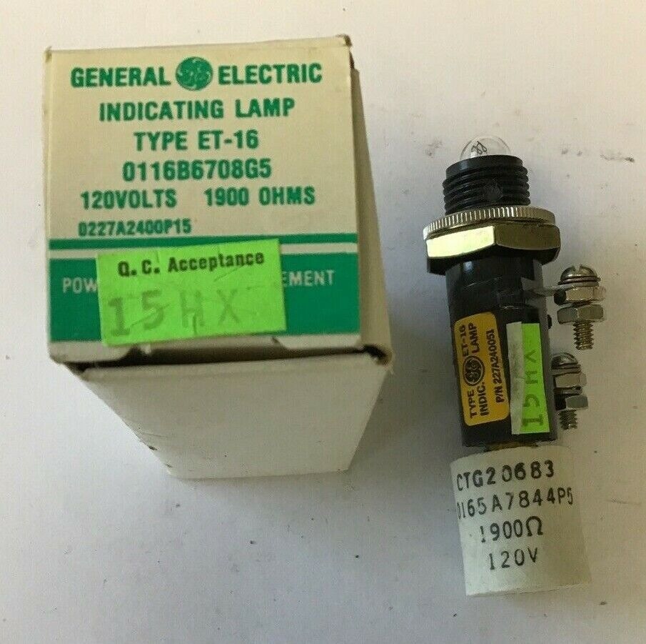GENERAL ELECTRIC 227A240051 W/O COLORED CAP INDICATOR LIGHT***LOTOF3***