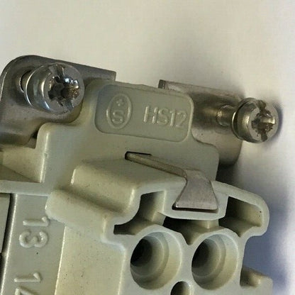 HARTING HS12 "FEMALE" 16A 500V / HAN E AV TERMINAL BLOCK CONNECTOR 600V