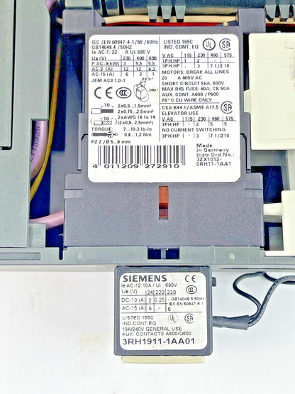 SIEMENS - 3RK1301-0DB00-0AA2/3RK19032AA10/3RV1011-0DA10/3RH1911-1AA01/3RK1903-0A