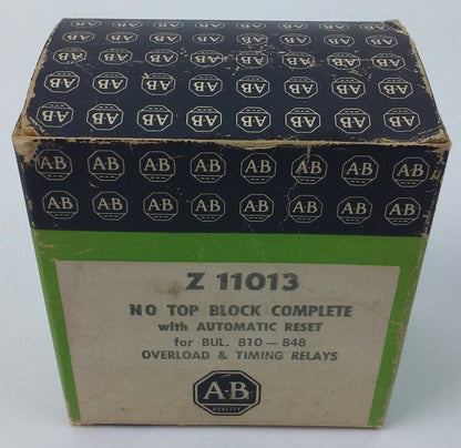ALLEN BRADLEY Z-11013, N.O. TOP BLOCK COMPLETE W/AUTOMATIC RESET, NEW