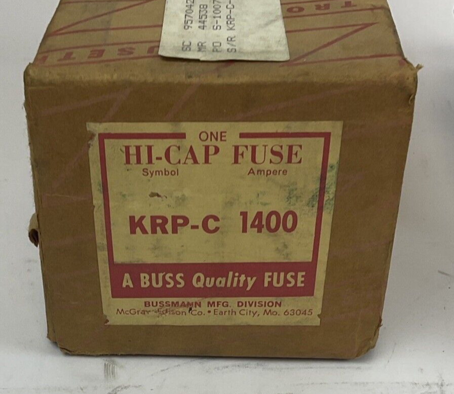 BUSSMANN HI-CAP KRP-C 1400 CLASS L 600VAC