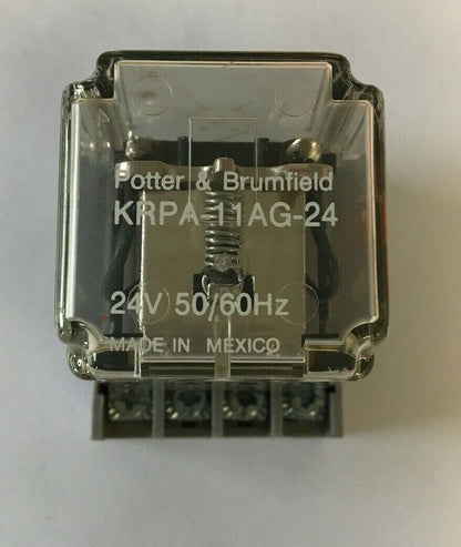 POTTER & BRUMFIELD KRPA-11AG-24 24V RELAY W/ 27E891 10A, 300VAC BASE