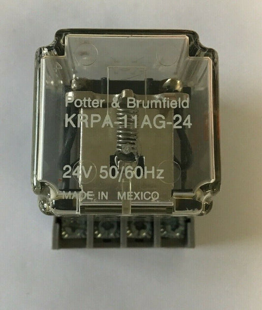 POTTER & BRUMFIELD KRPA-11AG-24 24V RELAY W/ 27E891 10A, 300VAC BASE
