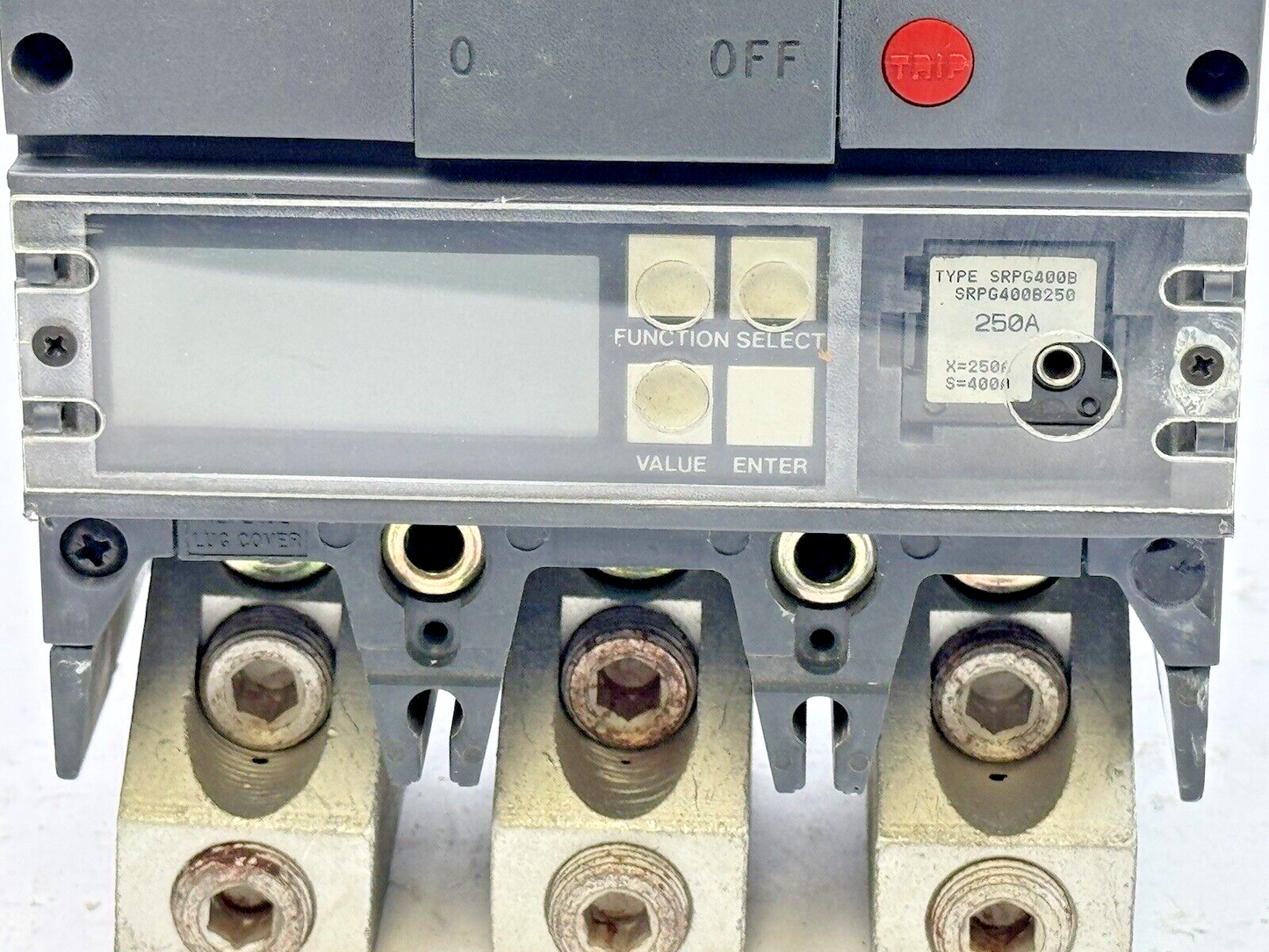 GE - SGLB36BA0400 - CIRCUIT BREAKER - 3 POLE/600 VAC/400A - W/ 250 A RATING PLUG