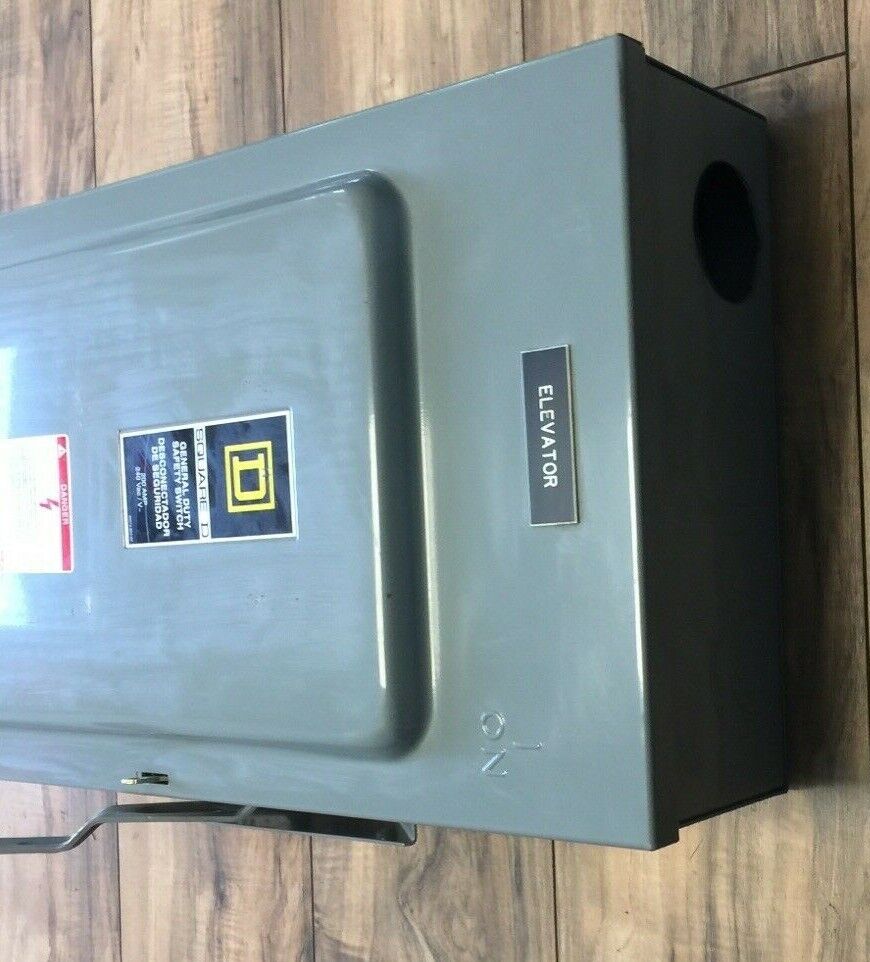 SQUARE D D324N FUSIBLE SAFETY SWITCH SERIES E4 240VAC 200AMP 50HP 3 POLE