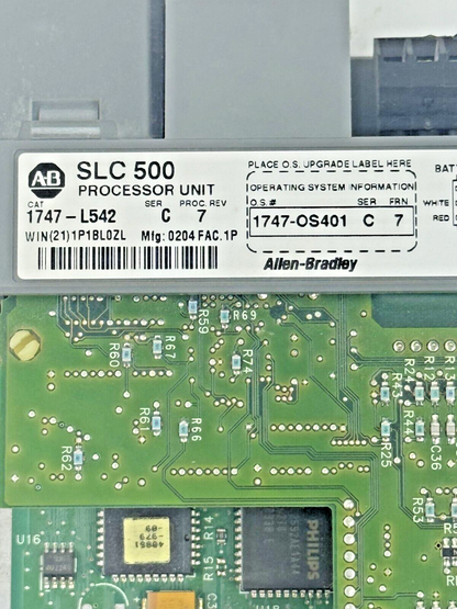 ALLEN-BRADLEY - 1747-L542 SER. C REV. 7 FRN: 7 - SLC 500 CPU PROCESSOR *NO DOOR*