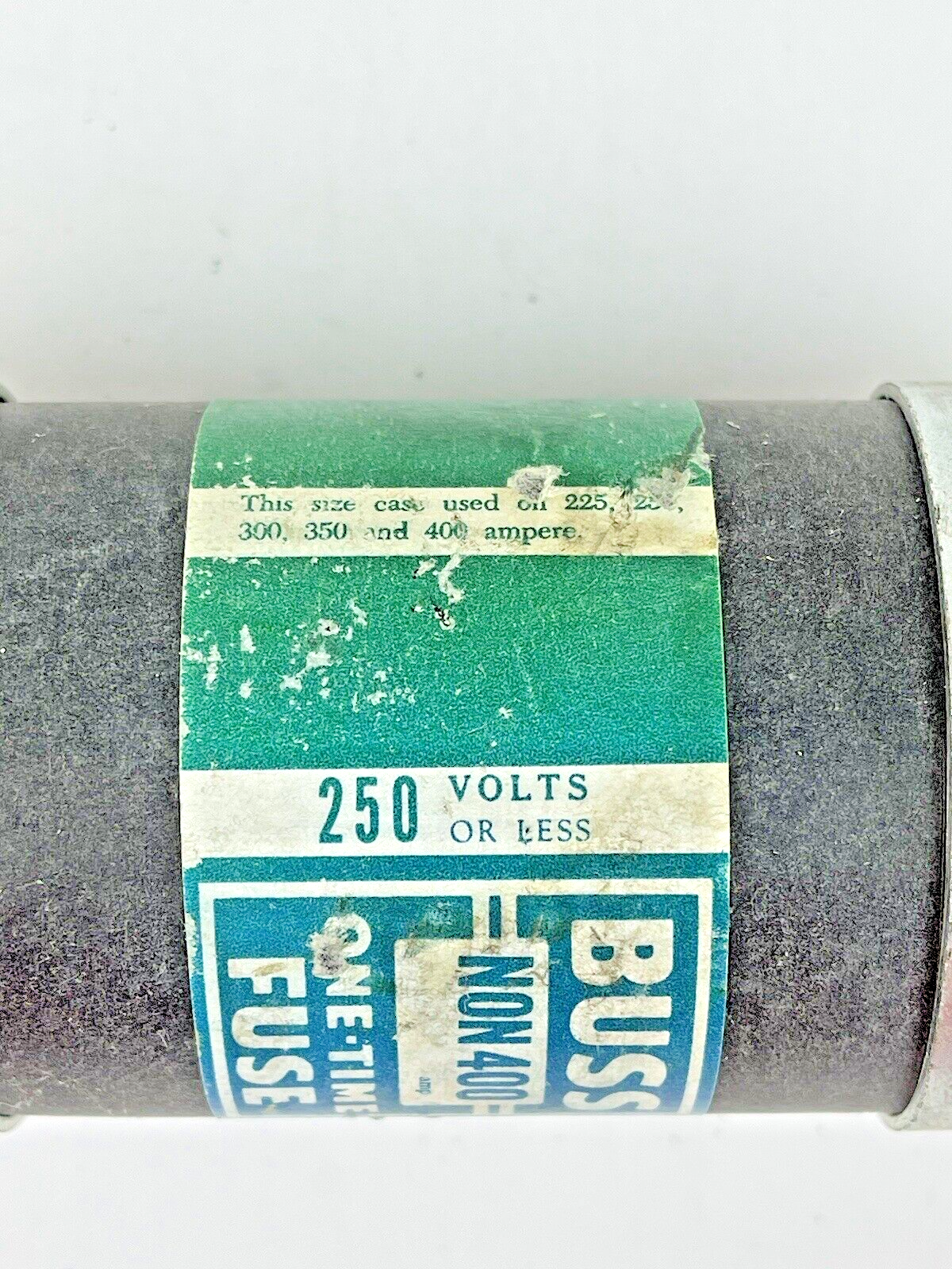 BUSS - NON 400 - ONE-TIME FUSE - 250 V - 225-400 AMP -NON-CURRENT LIMITING CLS H