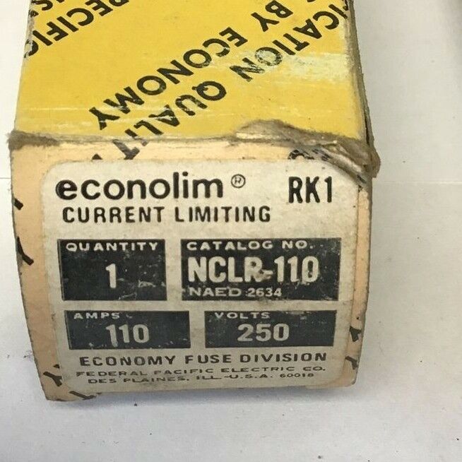 ECONOMY NCLR-110 FUSE ECONOLIM 110A 250V CLASS RK1