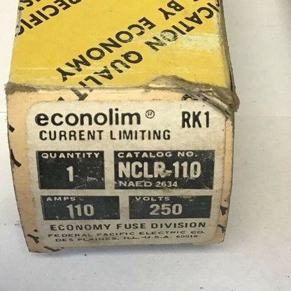 ECONOMY NCLR-110 FUSE ECONOLIM 110A 250V CLASS RK1