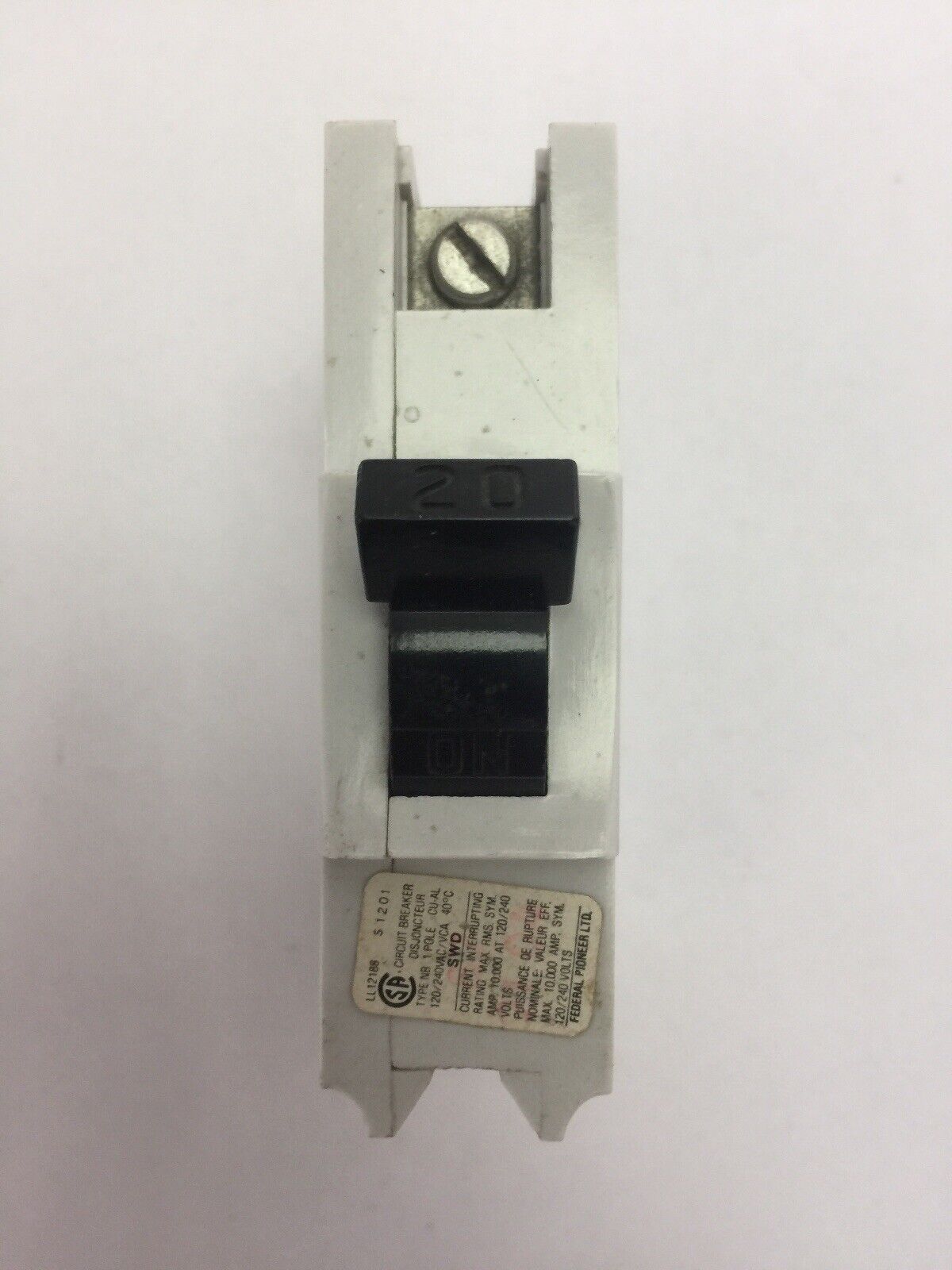 FPE TYPE NB SWD CIRCUIT BREAKER 1 POLE 20A 120/240VAC (LOT OF 4)