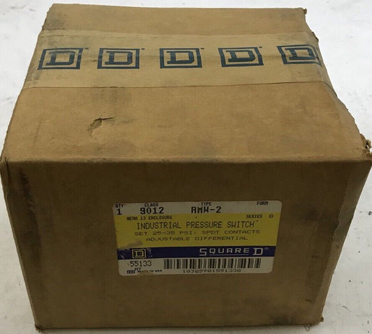 SQUARE D,INDUSTRIAL PRESSURE SWITCH,CLASS 9012-TYPE AMW2, SERIES B, 25-35 PSI