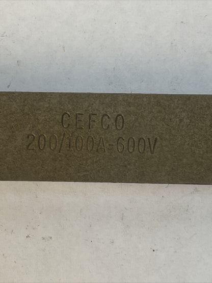 CEFCO 200/100A 600V FUSE REDUCER