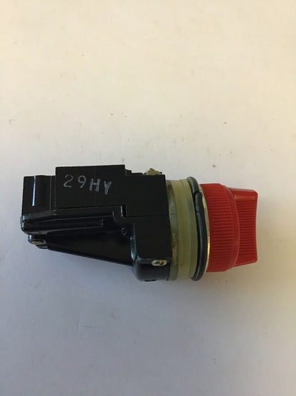GENERAL ELECTRIC CR104B13103 OILTIGHT SELECTOR SWITCH RED 2POS 150V MAX