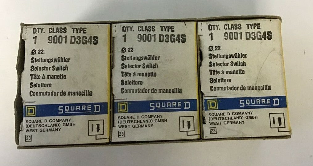 SQUARE D 9001 D3G4S SELECTOR SWITCH ****LOTOF3****