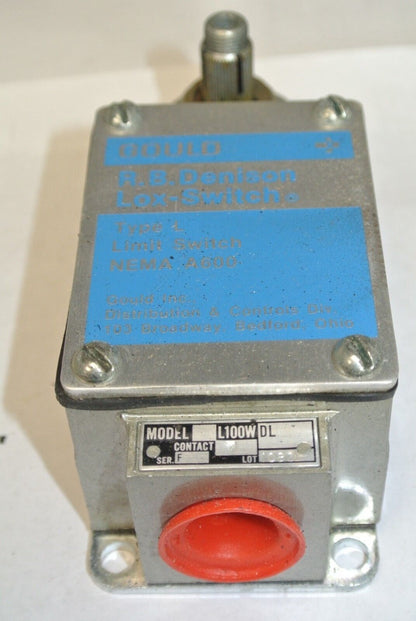 R.B. DENISON L100WDL-2M LIMIT SWITCH 600V MAX GOULD / TELEMECANIQUE NEW SURPLUS