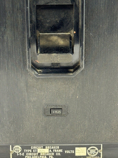ITE - ET-7034 -CIRCUIT BREAKER W/ 150 TRIP - 225A/250 VAC/3 POLE/K FRAME/K-225