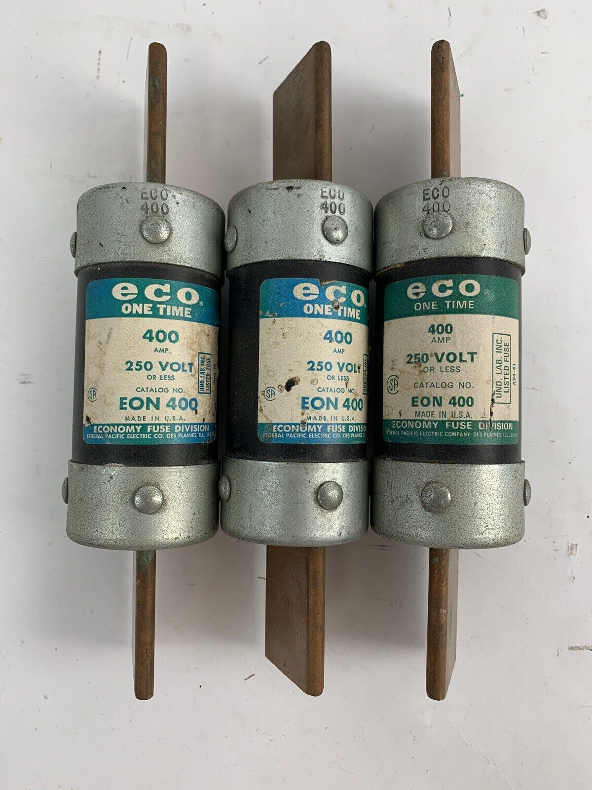 Economy Fuse EON400 400A 250V Fuse "Lot of 3"