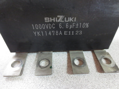 SHIZUKI YK11478A E1123 CAPACITOR - 1000VDC, 6.6µF +/- 1.0%