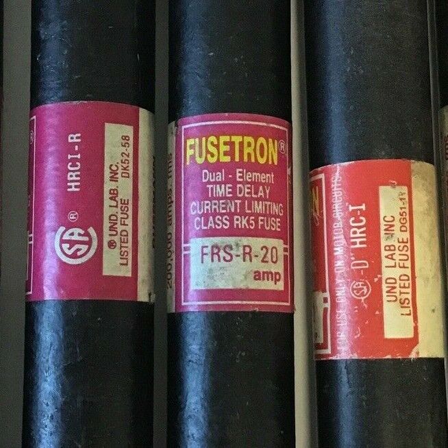 FUSETRON FRS-R-20 DUAL ELEMENT TIME DELAY CLASS RK5  600VAC 20A***LOTOF5***