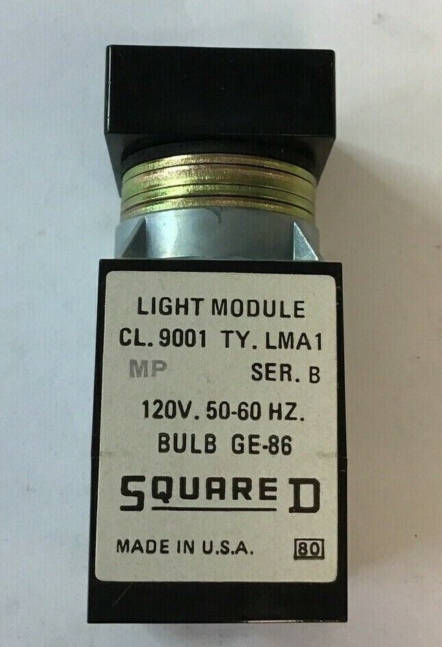 SQUARE D 9001 LS1LA1 ILLUMINATED PUSHBUTTON 120/110V 60/50HZ