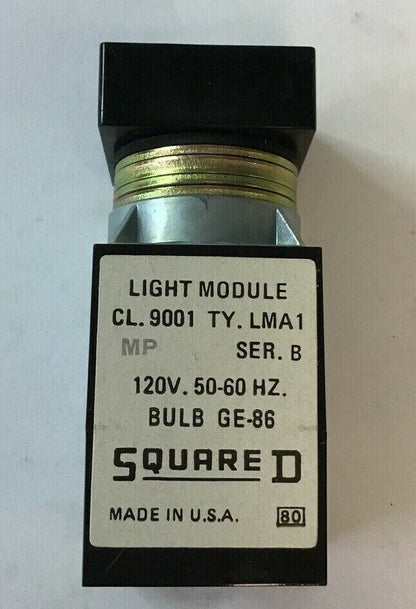 SQUARE D 9001 LS1LA1 ILLUMINATED PUSHBUTTON 120/110V 60/50HZ