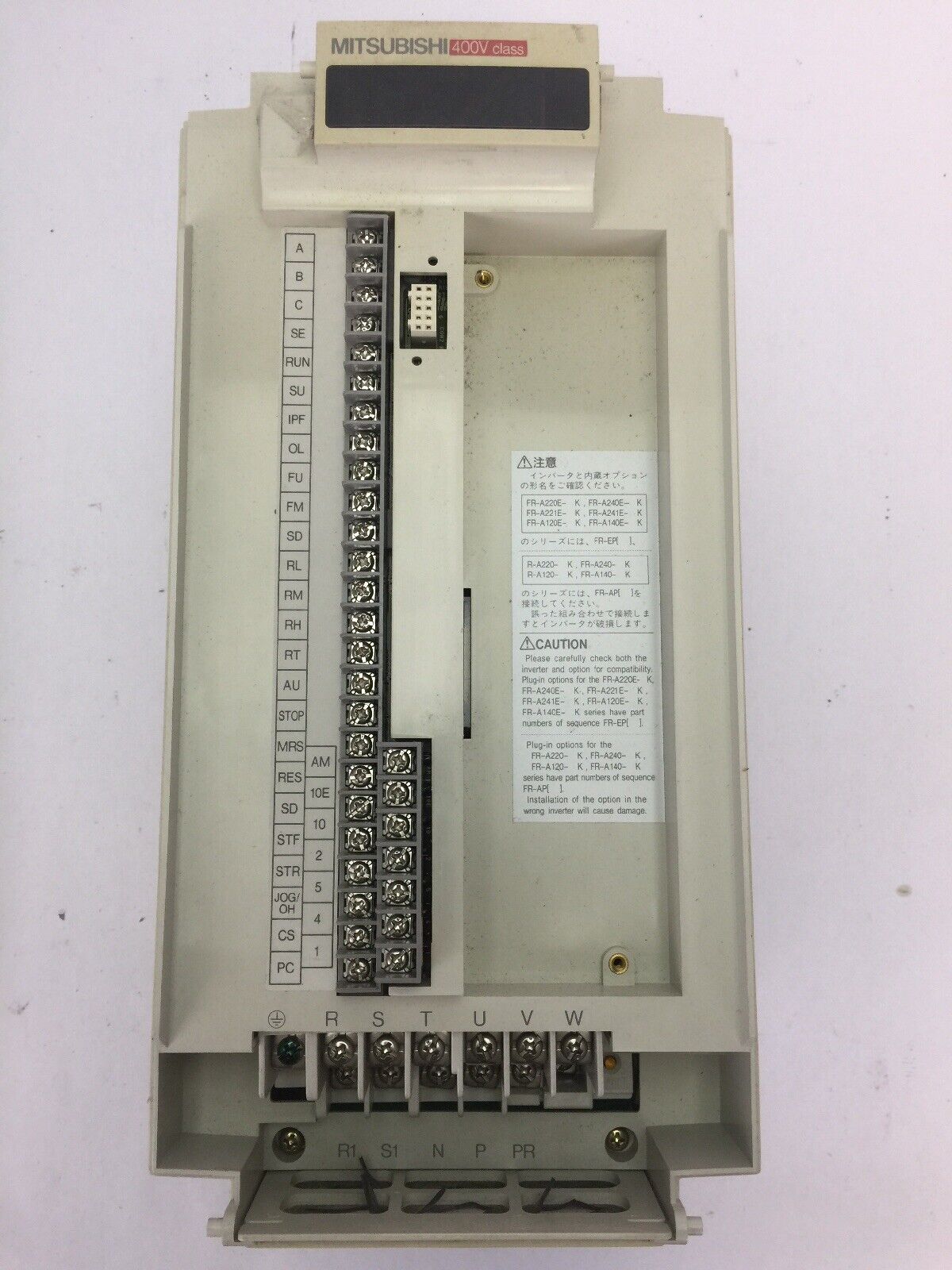 Mitsubishi FREQROL-A200 FR-A240E-1.5K-UL INVERTER INPUT 6.9A 3PH 380-460VAC