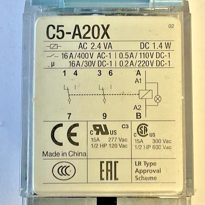 RELECO C5-A20X RELAY 24VDC MR-C 1/2HP 15A 277VAC ***LOTOF6***