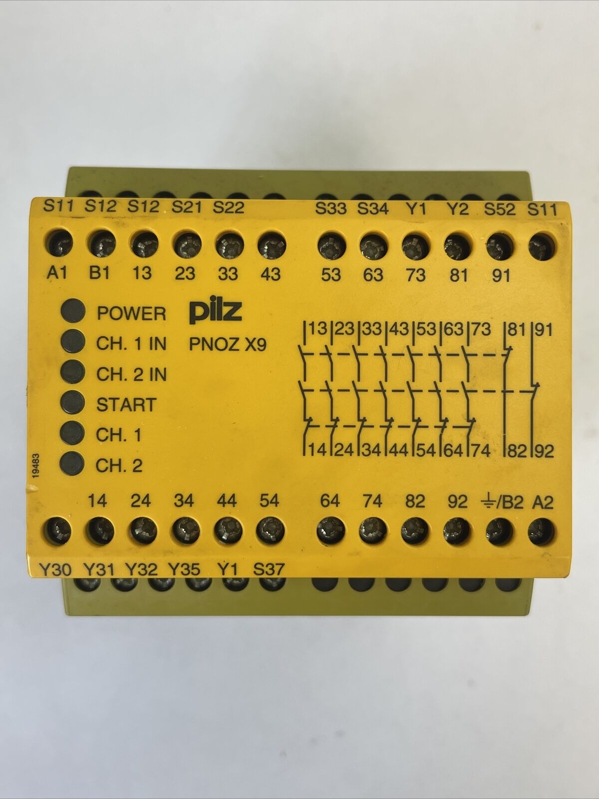 PILZ PNOZ X9 100-120VAC 24VDC 7n/o SAFETY RELAY 11,0 VA 5,5W 50-60HZ