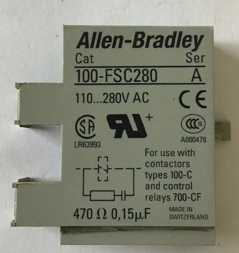 ALLEN BRADLEY 100-FSC280 SER.A SURGE SUPPRESSOR***LOTOF4***