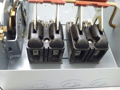 SQ. D HU462EI, SER. A1, H.D. SAFETY SWITCH, 60A, 240/480/600V, 2PH, NON FUSIBILE