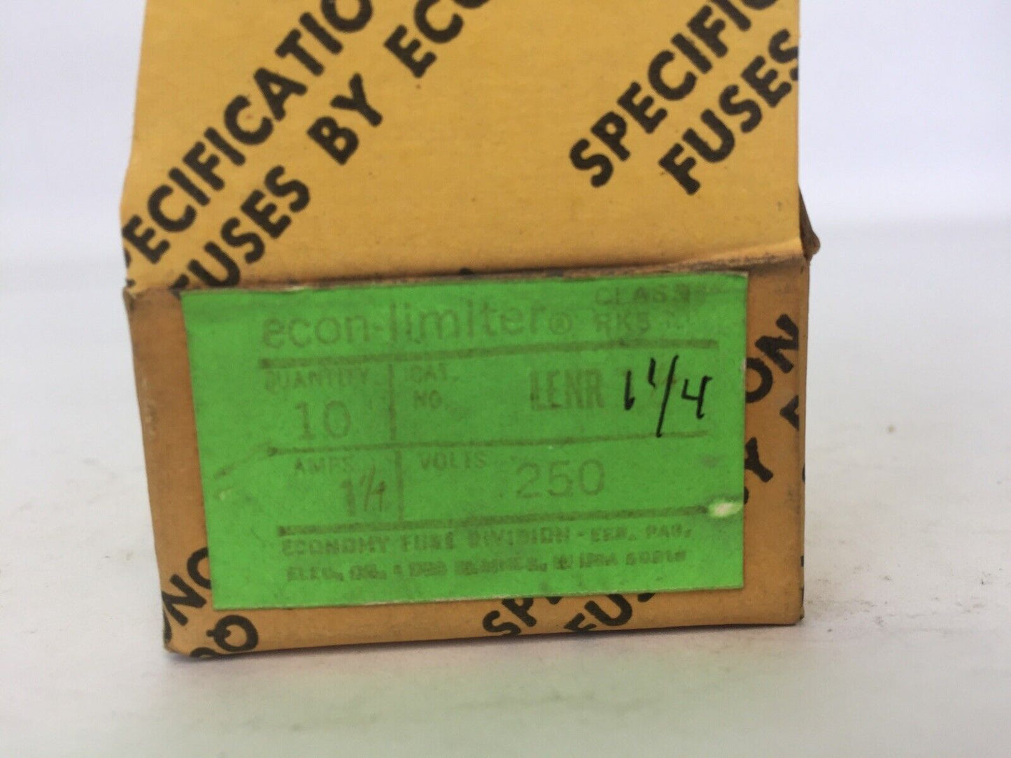 ECONOMY LENR 1-1/4 ECON-LIMITER CLASS RK5 FUSE 250VAC 1-1/4AMP (BOX OF 10)