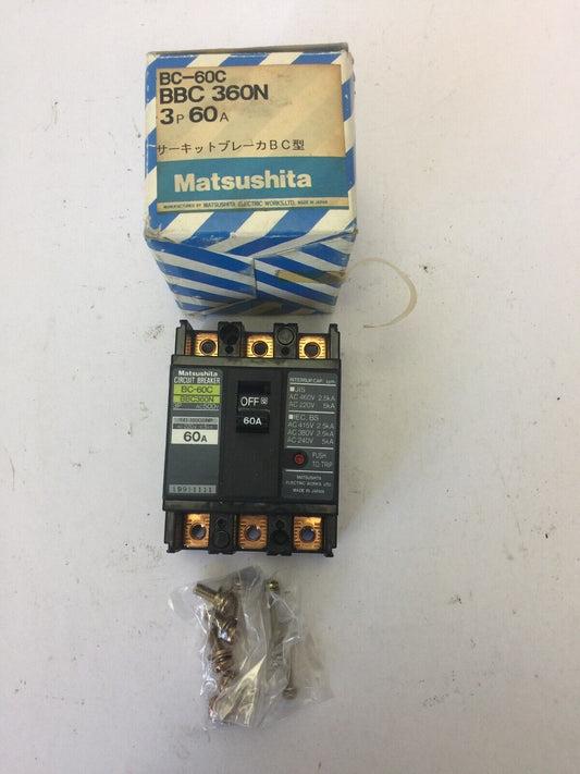 MATSUSHITA BBC360N CIRCUIT BREAKER 60A 3 POLE 500VAC