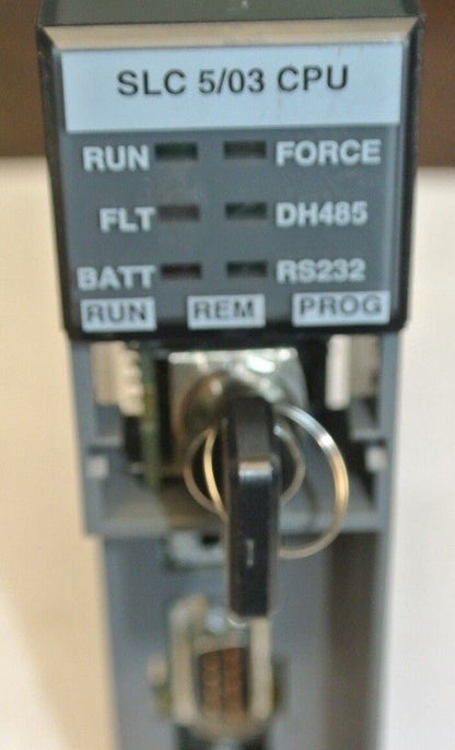 ALLEN-BRADLEY 1747-L532 SLC500 PROCESSOR UNIT - Ser. D, Proc. Rev. 4 - w/ KEY