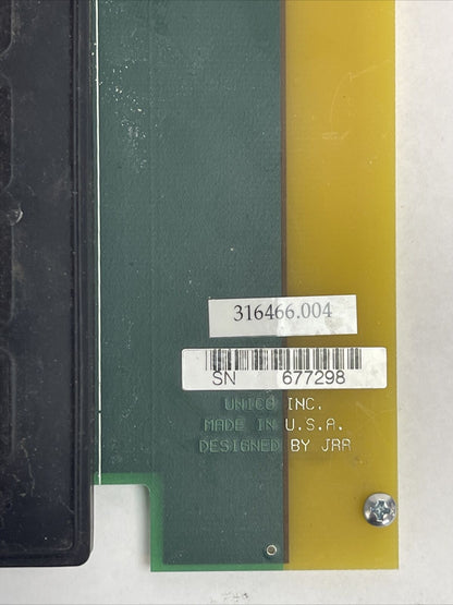 UNICO 316466.004 KEYPAD DISPLAY CIRCUIT BOARD