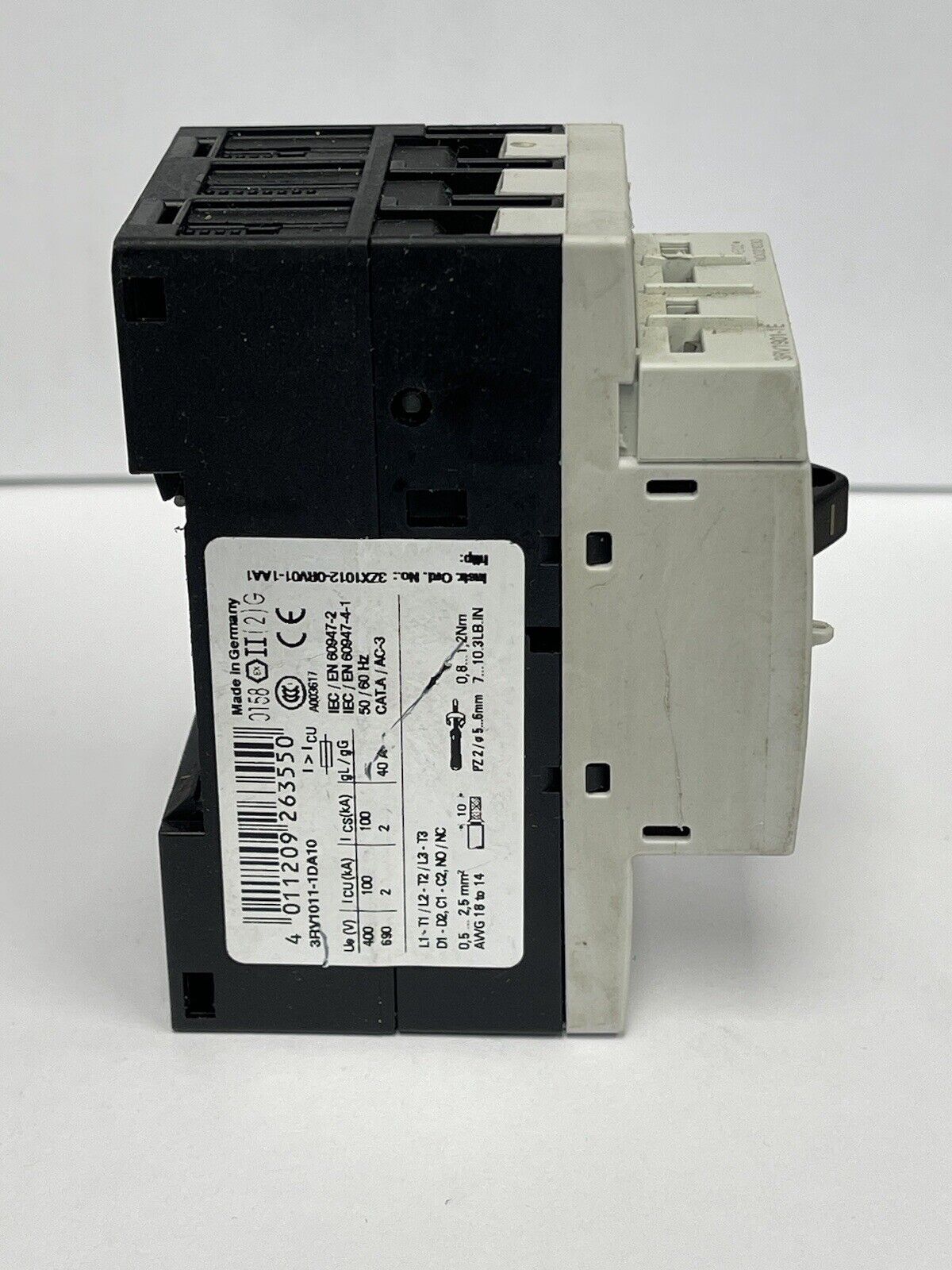 SIEMENS - 3RV1011-1DA10 - Motor breaker; 1.1kW; 220÷690VAC; DIN; SHt cir.rel 42A