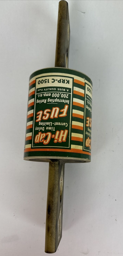 BUSS KRP-C 1500 HI-CAP TIME-DELAY CURRENT-LIMITING CLASS J FUSE 1500AMP 600VAC