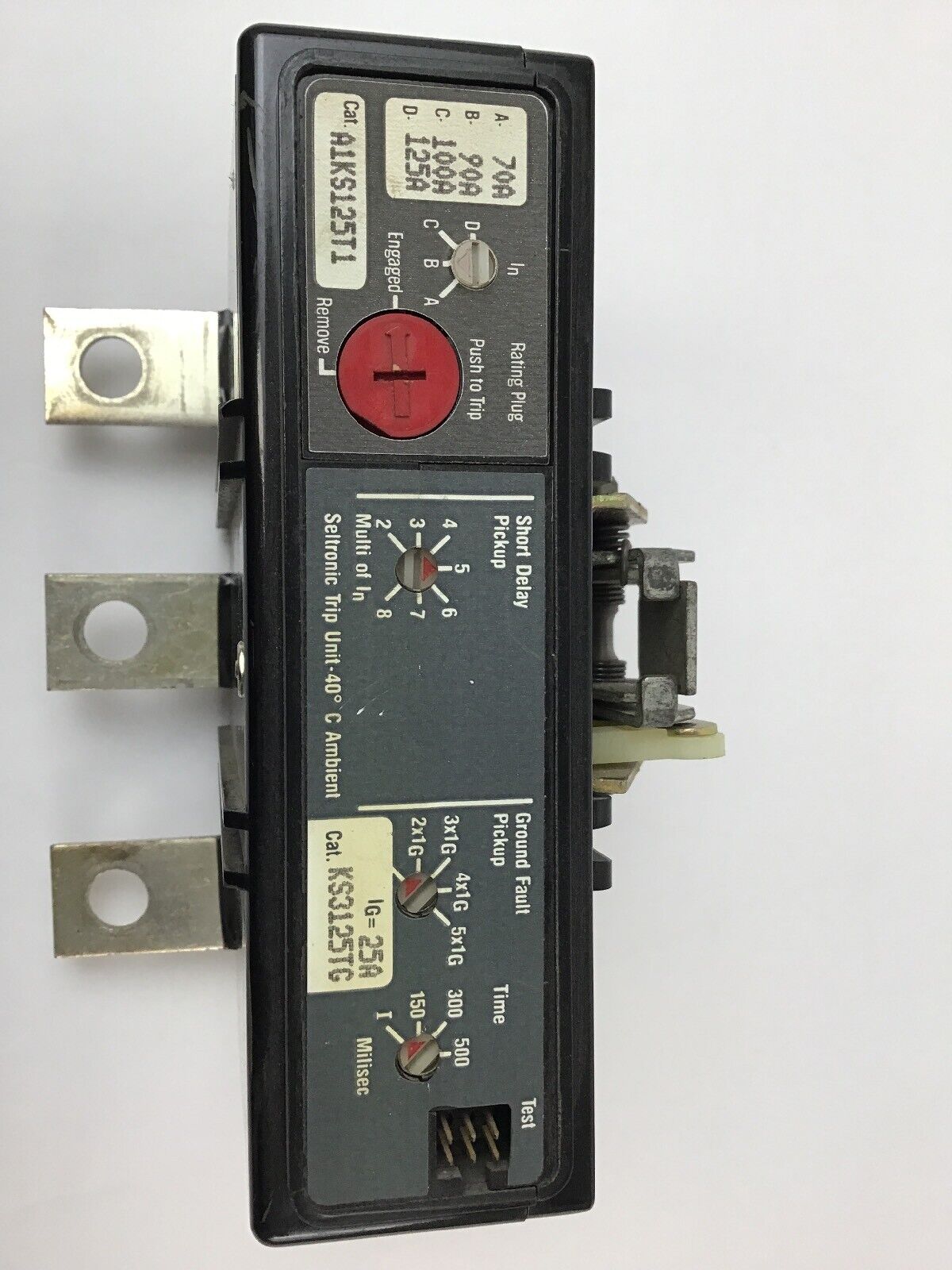 WESTINGHOUSE ELEC. GROUND FAULT TRIP UNIT (CTK125+A1KS125T1+ KS3125TG)