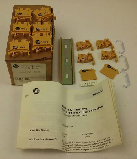 ALLEN BRADLEY 1336P-TB1, 1492-U, I/O TERMINAL UPGRADE KIT, 3-10HP CT, 3-15HP VT