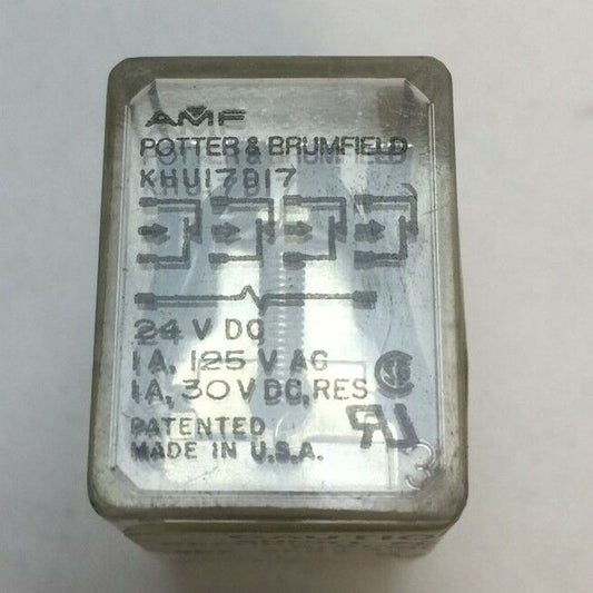 AMF POTTER & BRUMFIELD KHU17D17 RELAY 24VDC 1A 125VAC 1A 30VDC