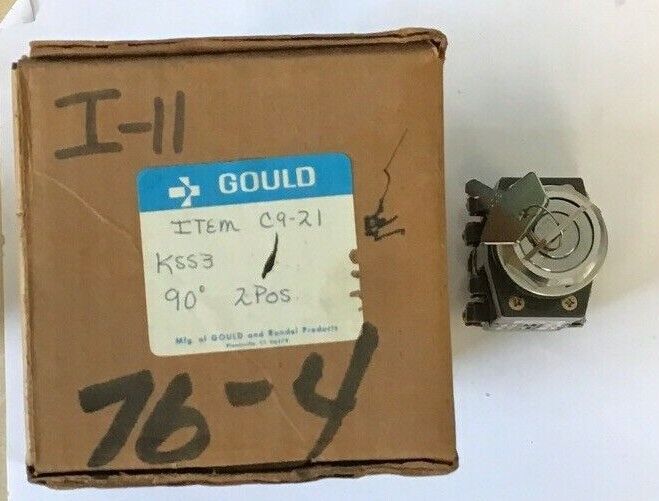 GOULD C9-21 KSS3 SELECTOR SWITCH 2POS 90DEGREE