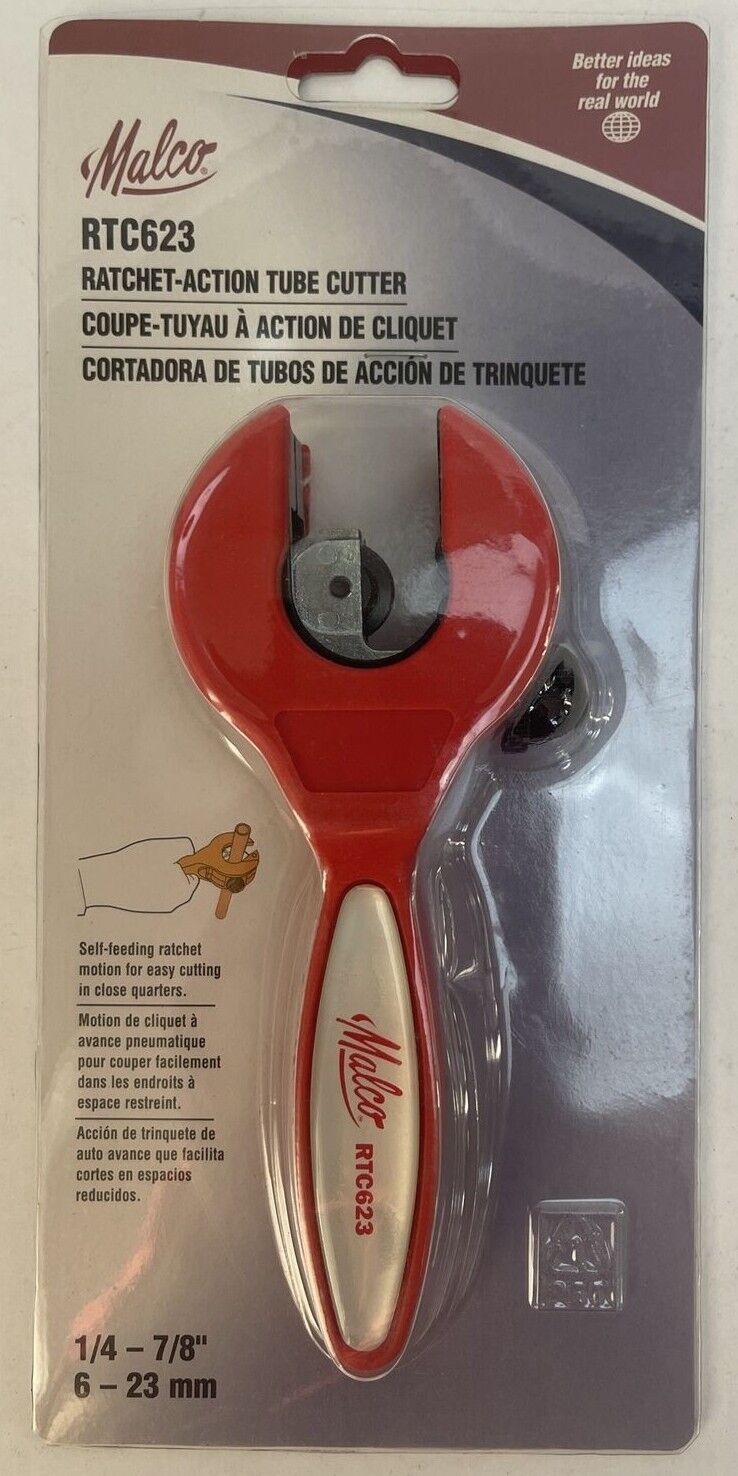 MALCO RTC623 RATCHET-ACTION TUBE CUTTER 1/4-7/8" 6-23mm