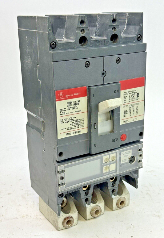 GE - SGLB36BA0400 - CIRCUIT BREAKER - 3 POLE/600 VAC/400A - W/ 250 A RATING PLUG