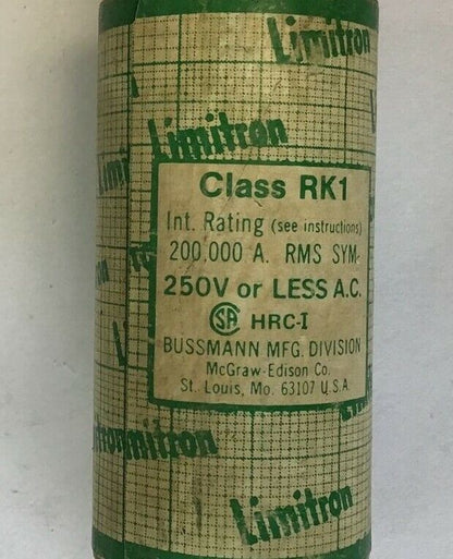 LIMITRON KTN-R 150 FAST ACTING FUSE 150AMP CLASS RK1 250VAC