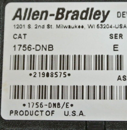 ALLEN-BRADLEY 1756-DNB DEVICENET BRIDGE / SCANNER MODULE - SERIES E