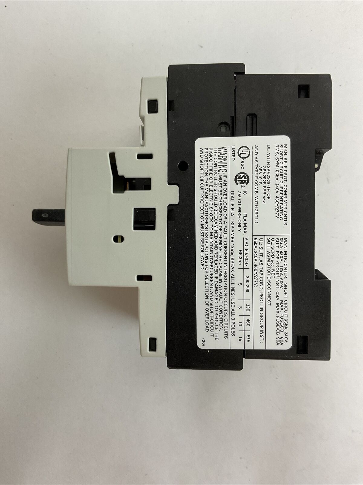 SIEMENS 3RV1021-4AA10 CIRCUIT BREAKER 11-16A