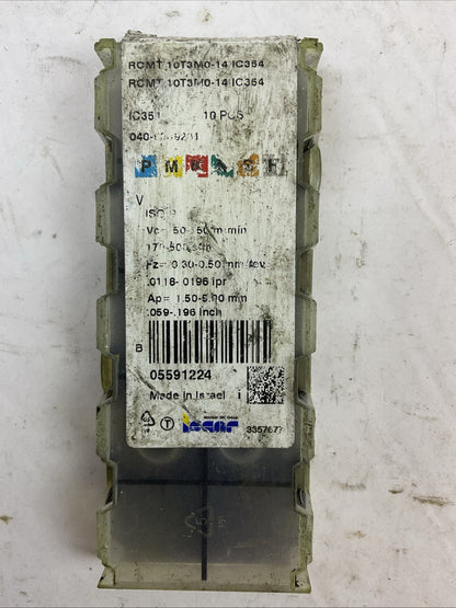 ISCAR RCMT 10T3M0-14 IC354 CARBIDE INSERT (LOT OF 6)