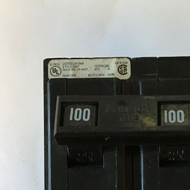 WESTINGHOUSE QPHW2100 CIRCUIT BREAKER 120/240VAC 2POLE 100AMP